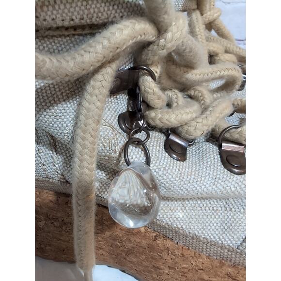 Escape Gaia Tan Women's Hiker Boots Shoes Size 9 Copper Amazonite Stone Adorned - Picture 4 of 13